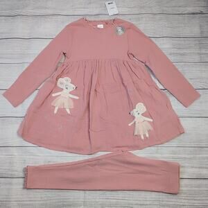 5/6 Next Ballerina Mouse Applique Outfit